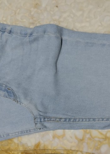 Düğmeli Mavi Denim Midi Kadın Jean