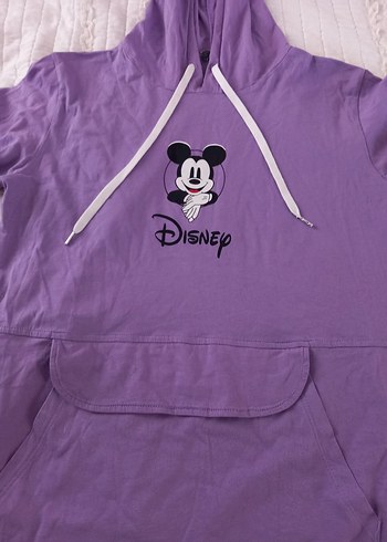 Diğer Mor Kısa Kollu Kapüşonlu Disney Sweatshirt