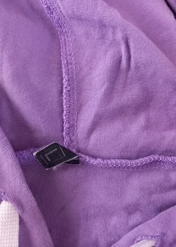 l Beden mor Renk Mor Kısa Kollu Kapüşonlu Disney Sweatshirt