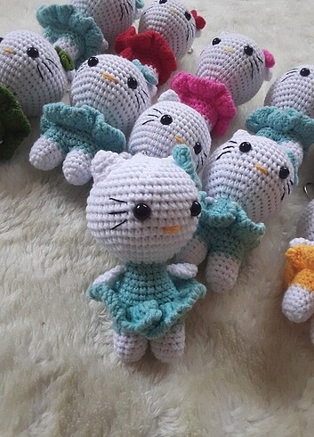  Beden Amigurumi hello kityy anahtarlık