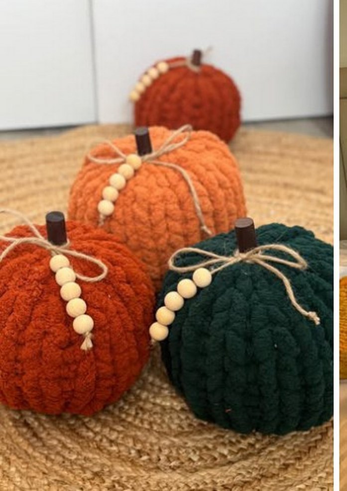 Renkli Örgü Kabak Dekorları - Görsel 2