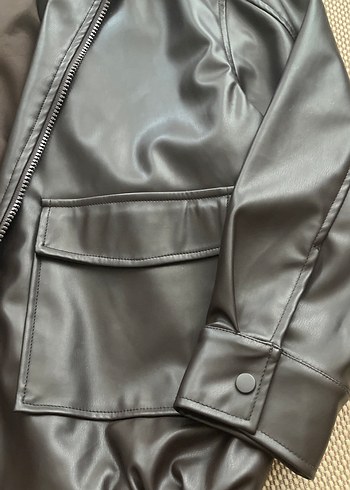 m Beden kahverengi Renk Stradivarius Viral Deri Oversize Ceket