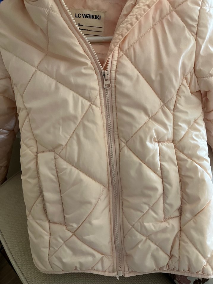 Pudra pembe çocuk mont - Görsel 4