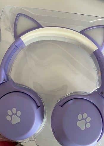 Mor renkli kedi kulaklık - Görsel 2