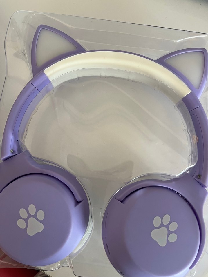 Mor renkli kedi kulaklık - Görsel 2