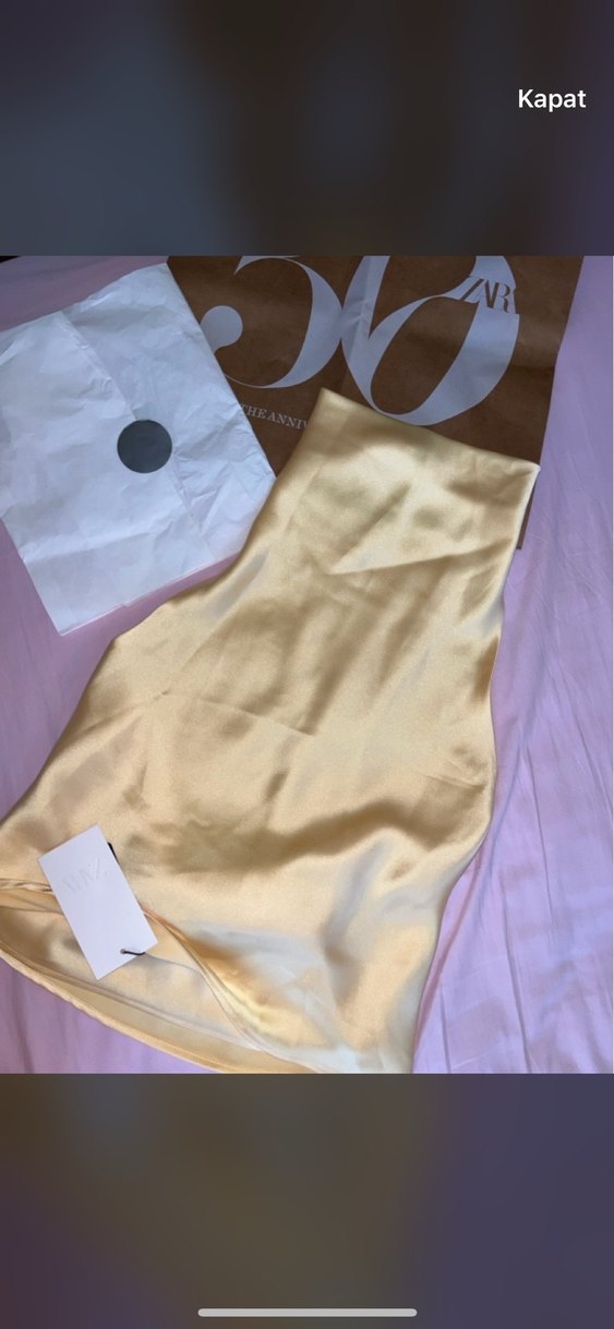 Zara saten halter top - Görsel 2