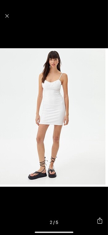 Bershka beyaz elbise