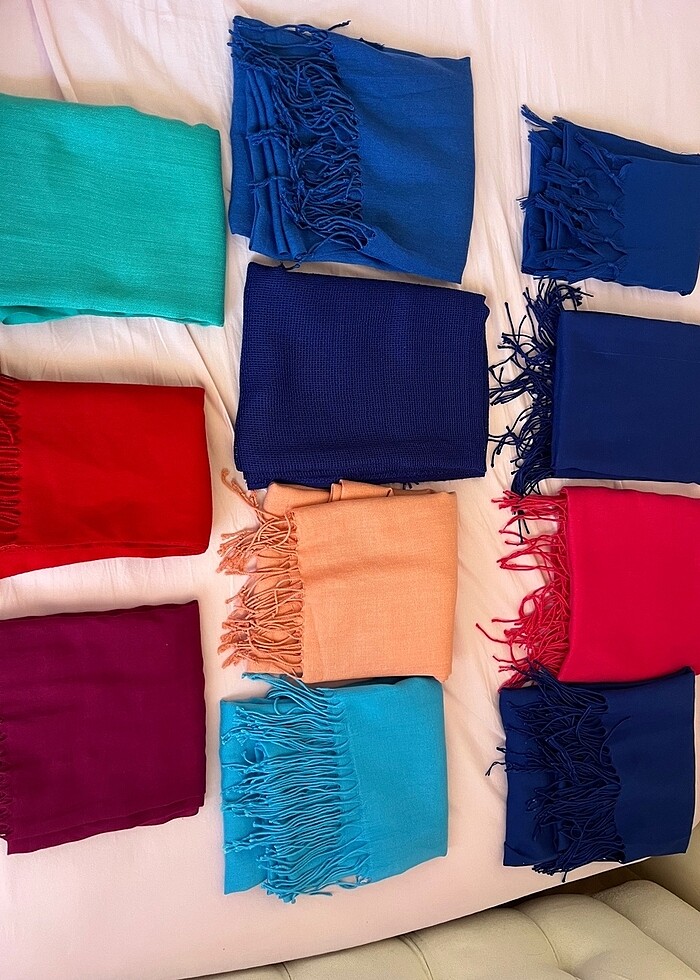 Kadın renkli şal - Görsel 2