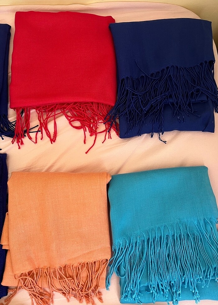 Kadın renkli şal - Görsel 4