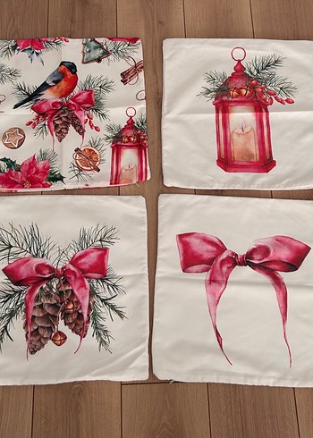 Yeni yıl konseptli 4 adet Yastık kılıfı - Görsel 3