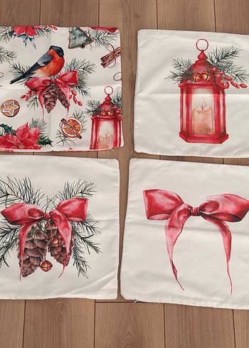 Yeni yıl konseptli 4 adet Yastık kılıfı - Görsel 2