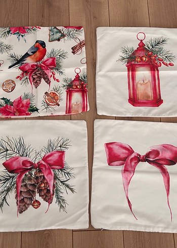 Yeni yıl konseptli 4 adet Yastık kılıfı - Görsel 5