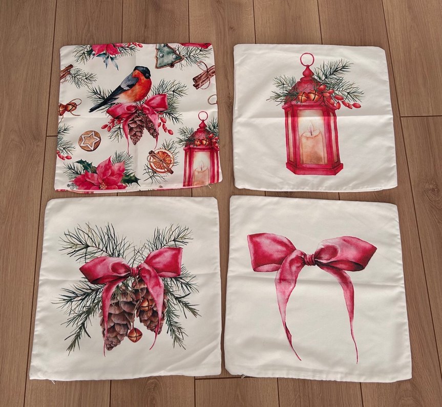 Yeni yıl konseptli 4 adet Yastık kılıfı - Görsel 5