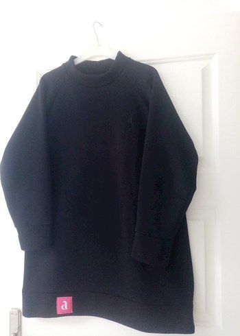 40 Beden Siyah Basic Sweatshirt