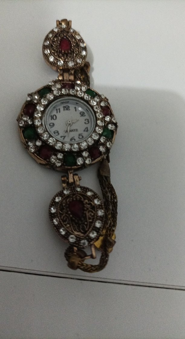 Renkli Taşlı Vintage Kadın Kol Saati - Görsel 2