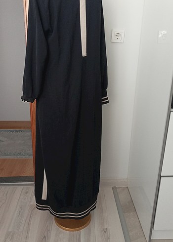 Siyah Salaş Uzun Kollu Uzun Elbise - Görsel 5