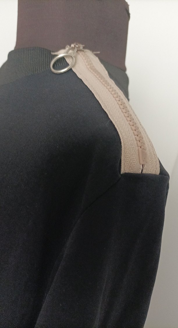 Siyah Salaş Uzun Kollu Uzun Elbise - Görsel 4