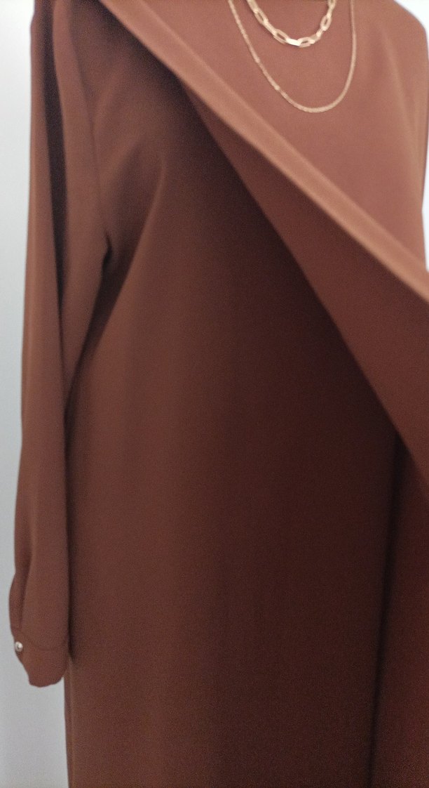 Diger Kadın Kahverengi Uzun Salaş Elbise - Görsel 2