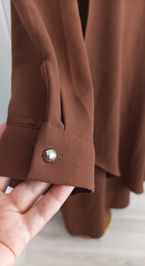 Diger Kadın Kahverengi Uzun Salaş Elbise - Görsel 3