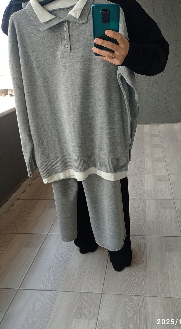 Siyah Rahat Kesim triko takım - Görsel 3