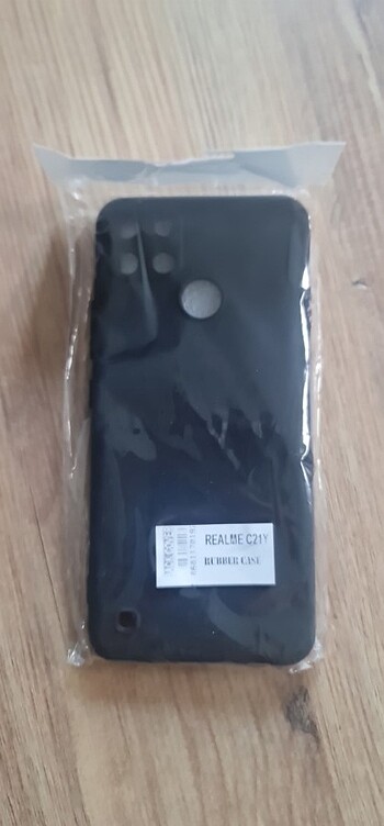 Realme C21Y - Uyumlu Elastik Telefon Kılıfı - Siyah