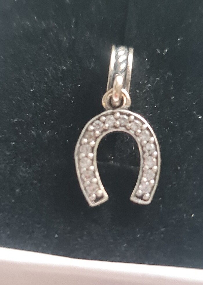 925 Ayar Gümüş Sallantılı At Nalı Charm - Görsel 5