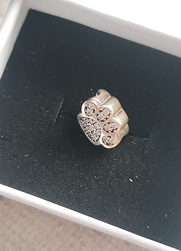 925 Ayar Gümüş Zirkon Taşlı Pati Dostu Charm - Görsel 7
