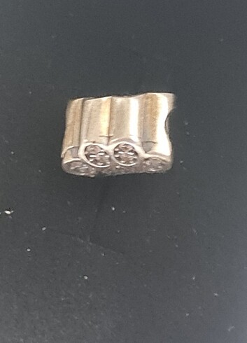 Beden beyaz Renk 925 Ayar Gümüş Zirkon Taşlı Pati Dostu Charm