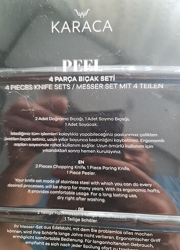 Karaca Red Peel 4 Parça Bıçak Seti - Görsel 7