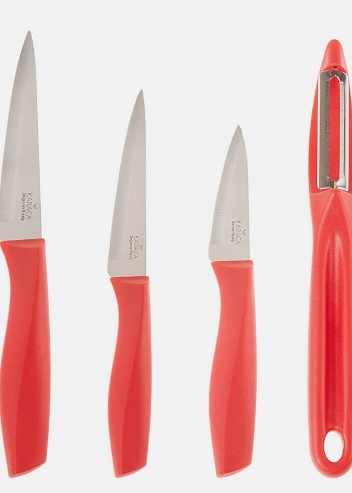Karaca Red Peel 4 Parça Bıçak Seti - Görsel 2