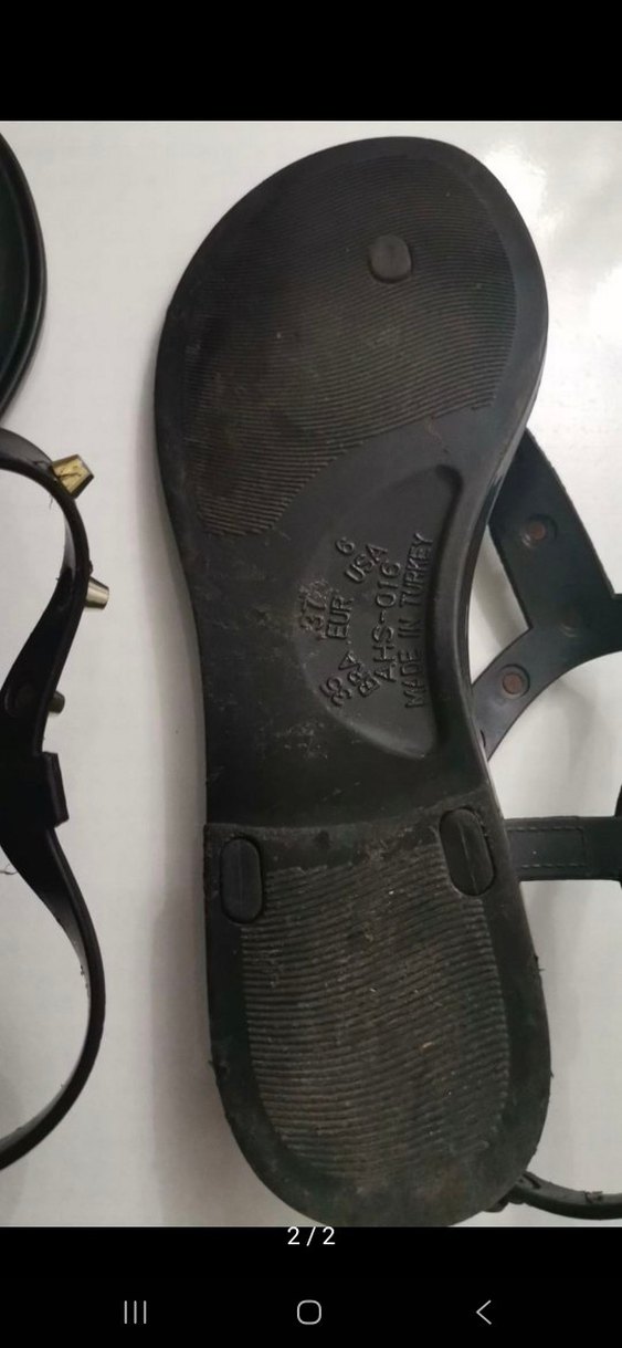 Siyah Tokalı taşlı İnce Topuklu Kadın Sandalet - Görsel 2