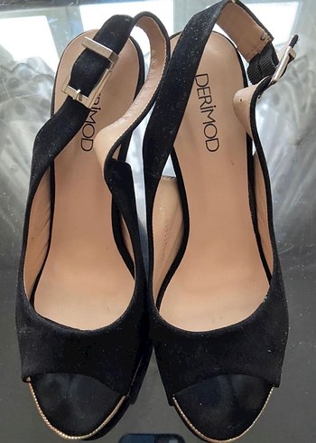 Siyah Platformlu Topuklu Kadın Ayakkabı - Görsel 5