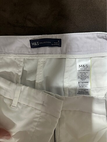 Marks & Spencer Marks and Spencer 36 beden (8) beyaz pantolon