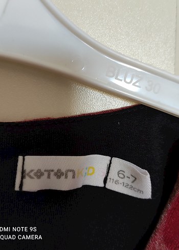 Koton Bordo Puantiyeli Kız Çocuk Elbisesi