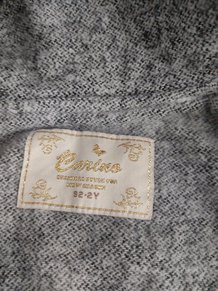 Gri Kapüşonlu Düğmeli Kaban - Görsel 4