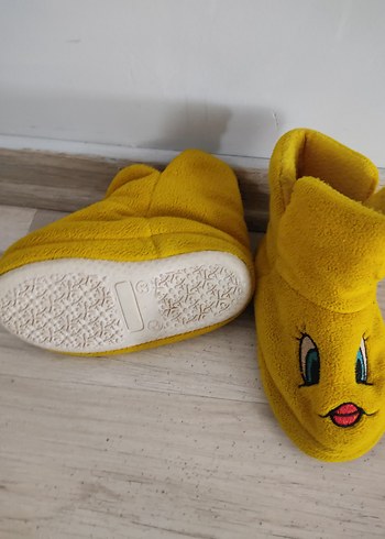 Sarı Nakışlı Kız Çocuk Sıcak panduf - Görsel 2