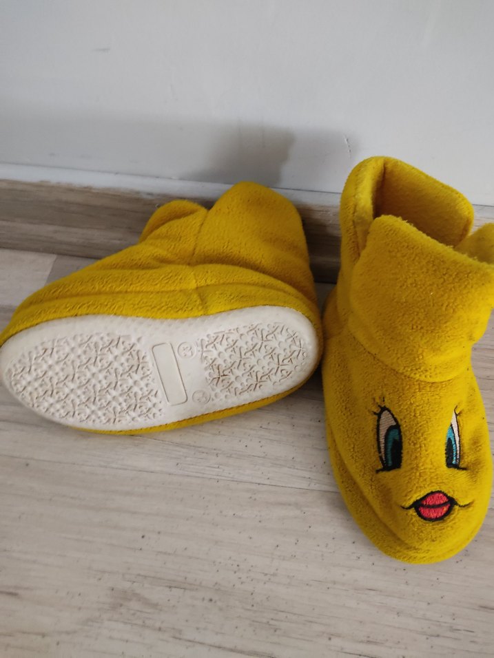 Sarı Nakışlı Kız Çocuk Sıcak panduf - Görsel 2