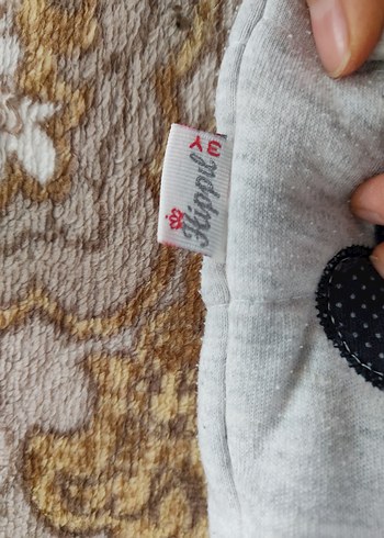 Kız Çocuk Kapüşonlu Düğmeli Gri Yelek - Görsel 2