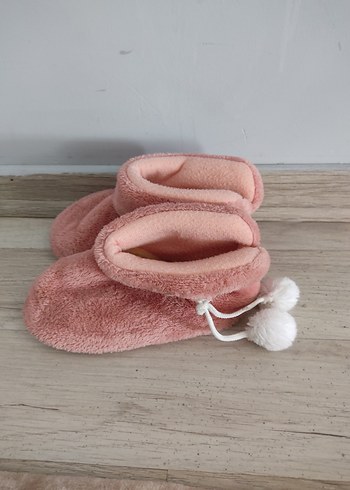 Kız Çocuk Pembe Peluş Ev Terliği - Görsel 2