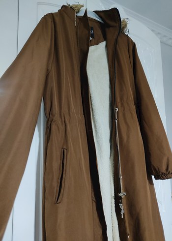 Kahverengi Uzun mont , trençkot - Görsel 3