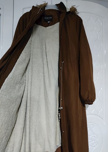 Kahverengi Uzun mont , trençkot - Görsel 4