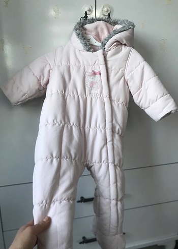 Kız Bebek Beyaz Kürklü Tulum - Görsel 4