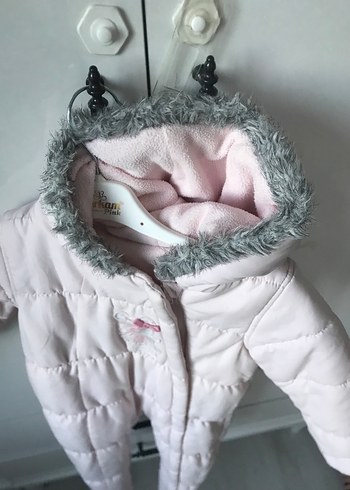 Kız Bebek Beyaz Kürklü Tulum - Görsel 3