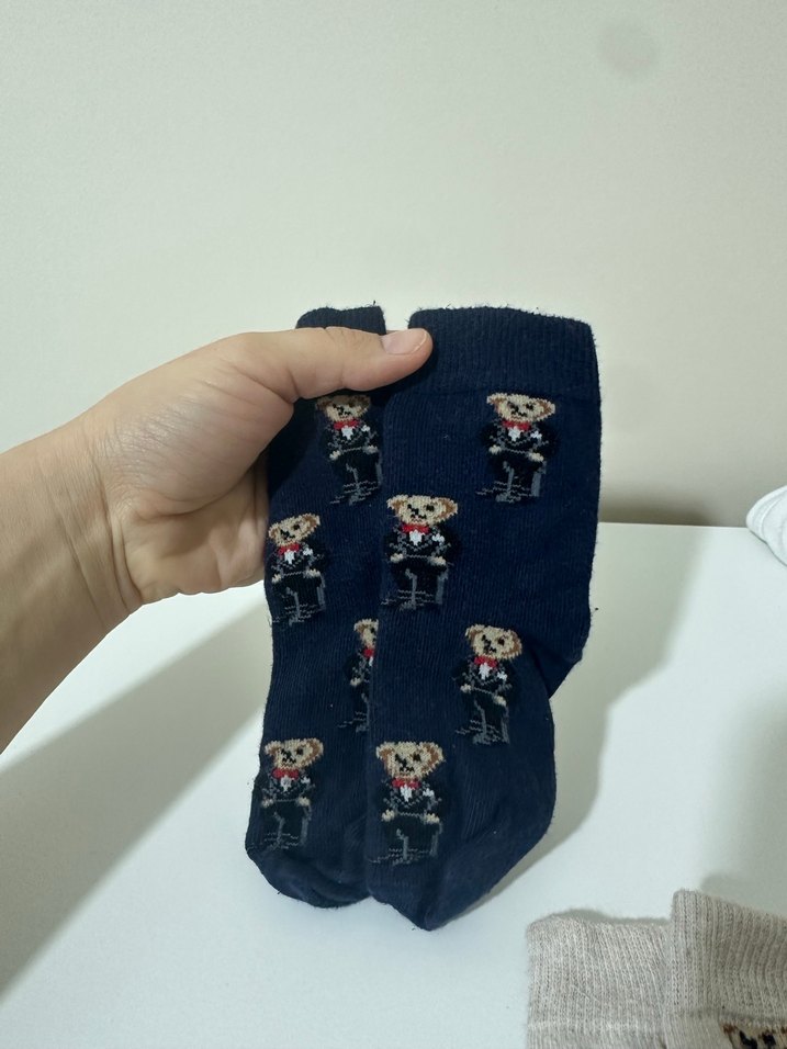 Erkek Çocuk Çok Renkli Baskılı Çorap Seti Teddy - Görsel 2