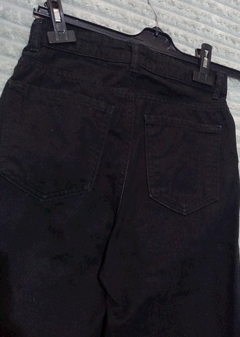 LC Waikiki Siyah Düğmeli Salaş Midi Kot Pantolon