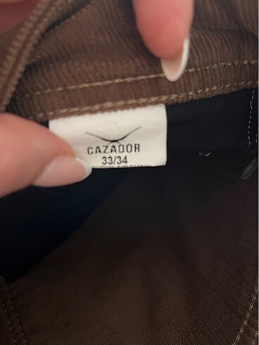 33 Beden kahverengi Renk Kadife pantolon