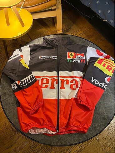 Ferrari Temalı Unisex Paraşüt Rüzgarlık Yağmurluk