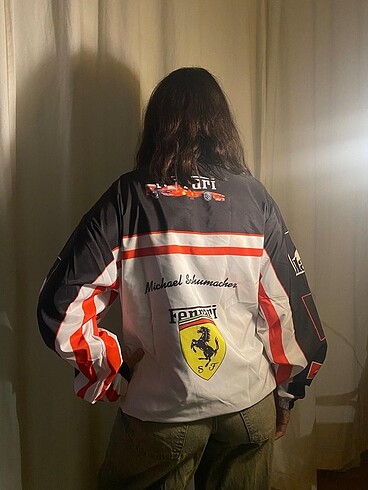 Marlboro Ferrari Temalı Unisex Paraşüt Rüzgarlık Yağmurluk - Görsel 3