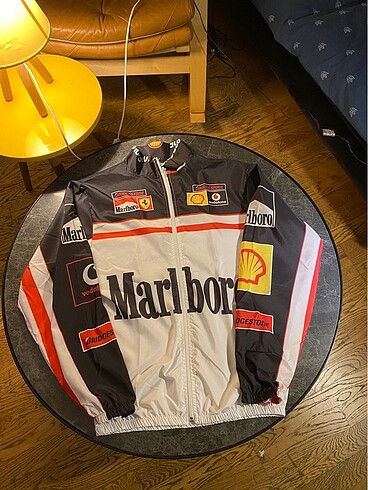 Marlboro Ferrari Temalı Unisex Paraşüt Rüzgarlık Yağmurluk