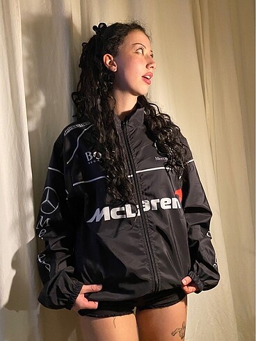 Mclaren Mercedes Temalı Unisex Paraşüt Rüzgarlık Yağmurluk